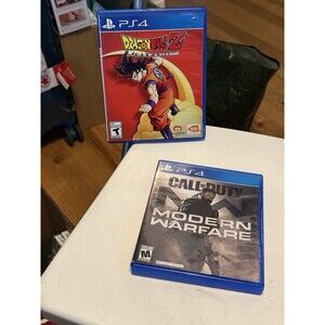 PS4 Games Lot Of 2, Dragon Ballz, Call Of Duty Modern Warfare, Good Condition